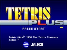 Title screen of Tetris Plus on the Sega Saturn.