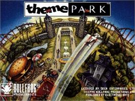 Title screen of Theme Park on the Sega Saturn.