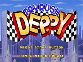 Title screen of Tryrush Deppy on the Sega Saturn.