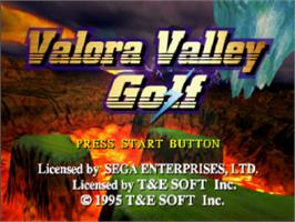 Title screen of Valora Valley Golf on the Sega Saturn.