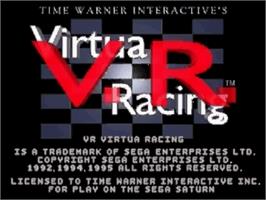 Title screen of Virtua Racing on the Sega Saturn.