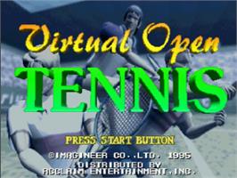 Title screen of Virtual Open Tennis on the Sega Saturn.