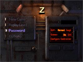 Title screen of Z on the Sega Saturn.