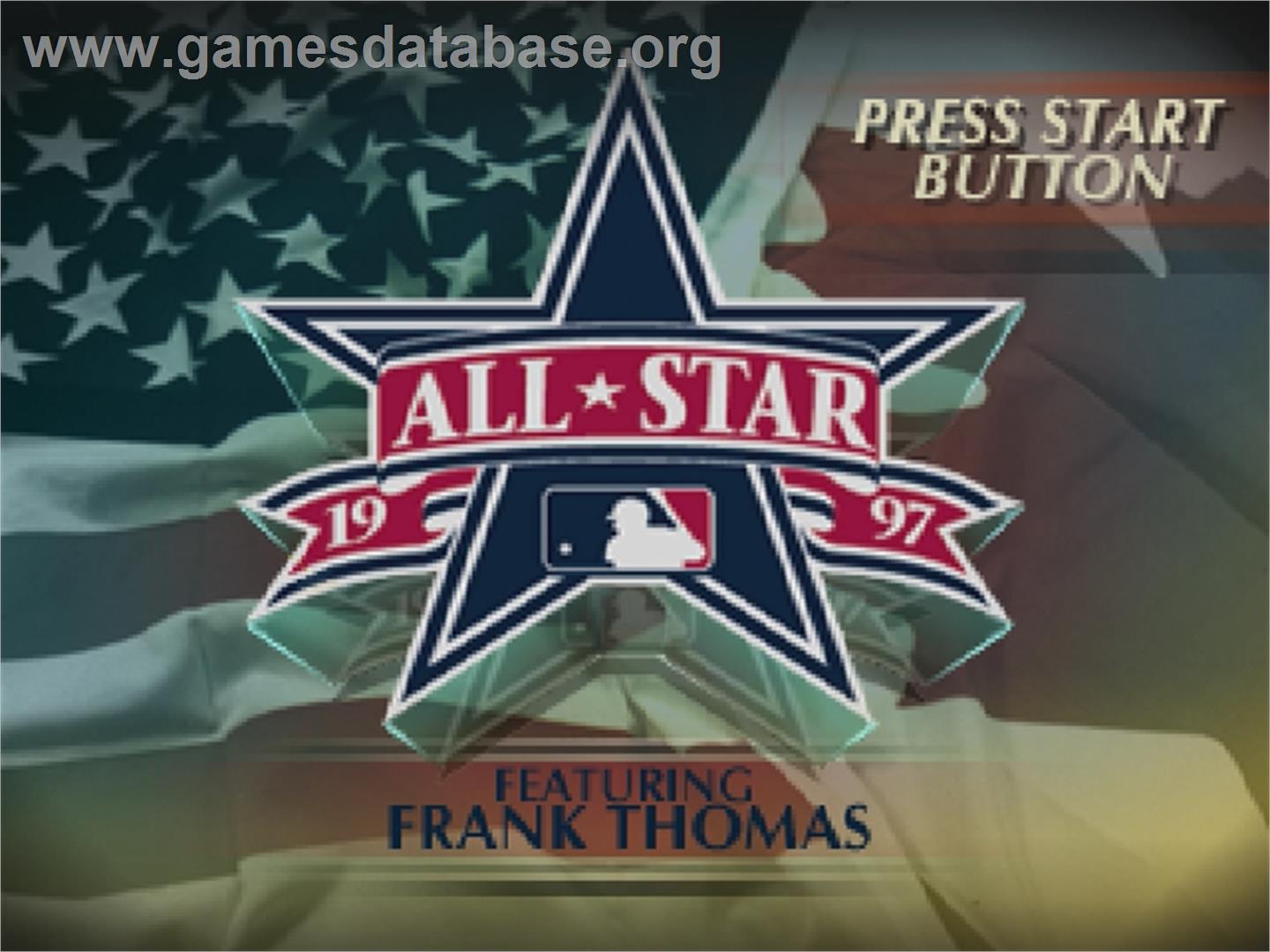 All Star Baseball '97 Featuring Frank Thomas - Sega Saturn - Artwork - Title Screen