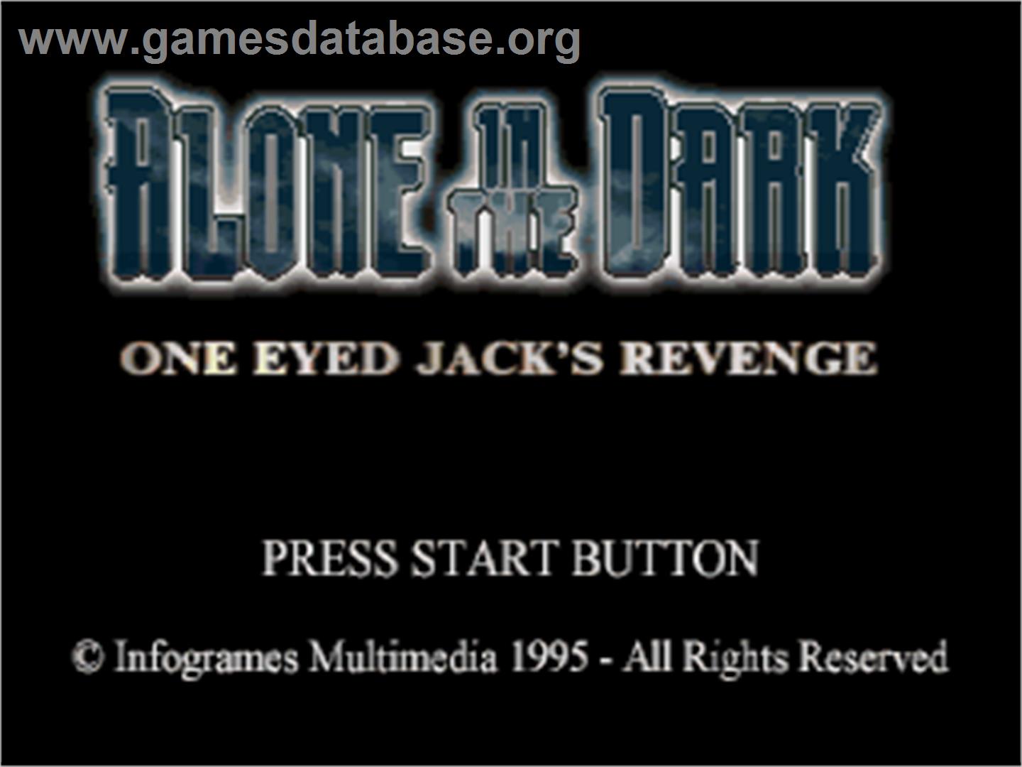 Alone In the Dark: One-Eyed Jack's Revenge - Sega Saturn - Artwork - Title Screen