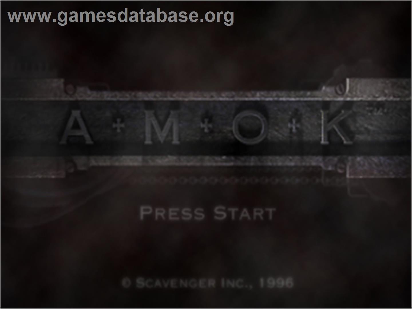 Amok - Sega Saturn - Artwork - Title Screen