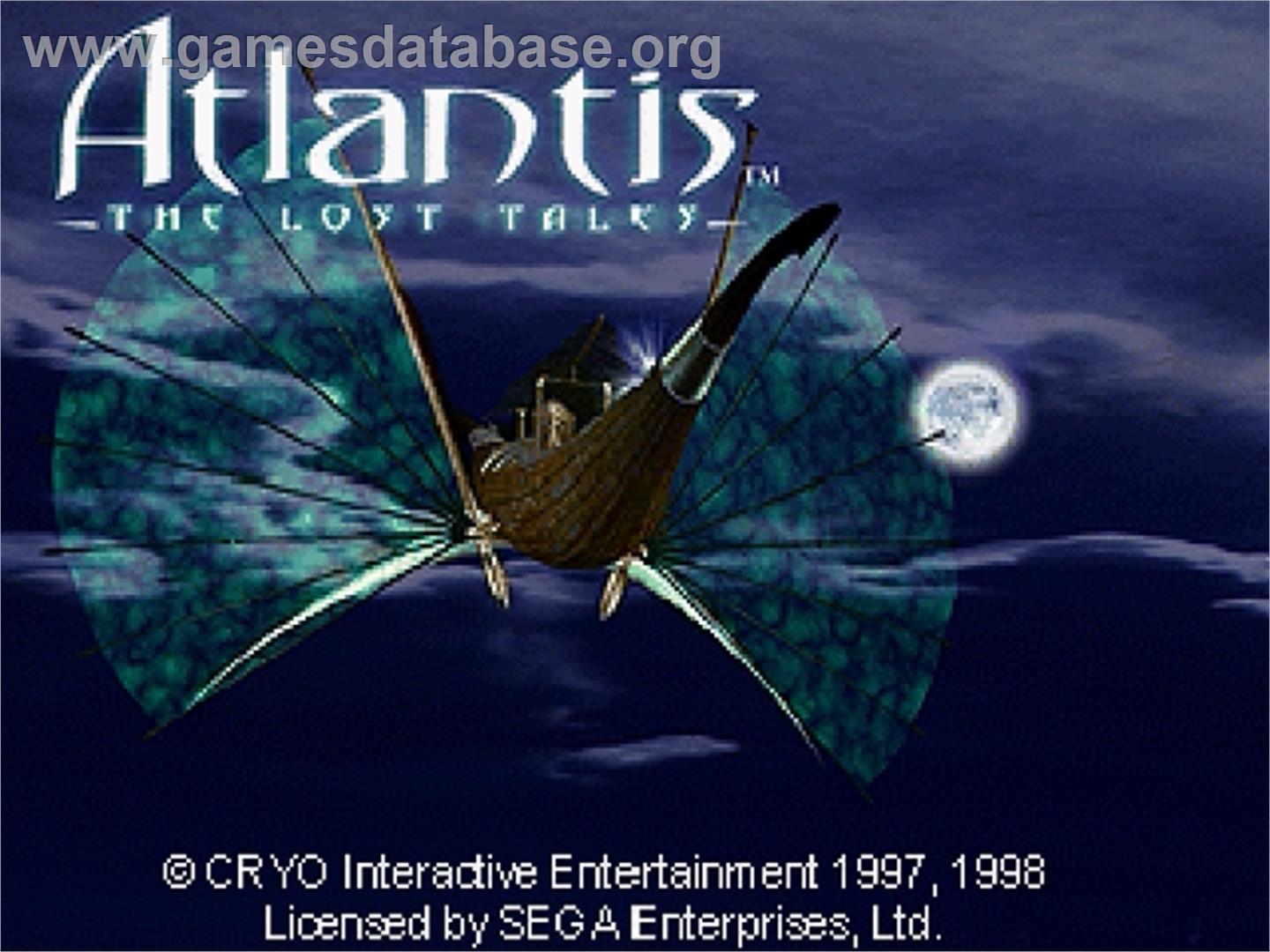 Atlantis: The Lost Tales - Sega Saturn - Artwork - Title Screen