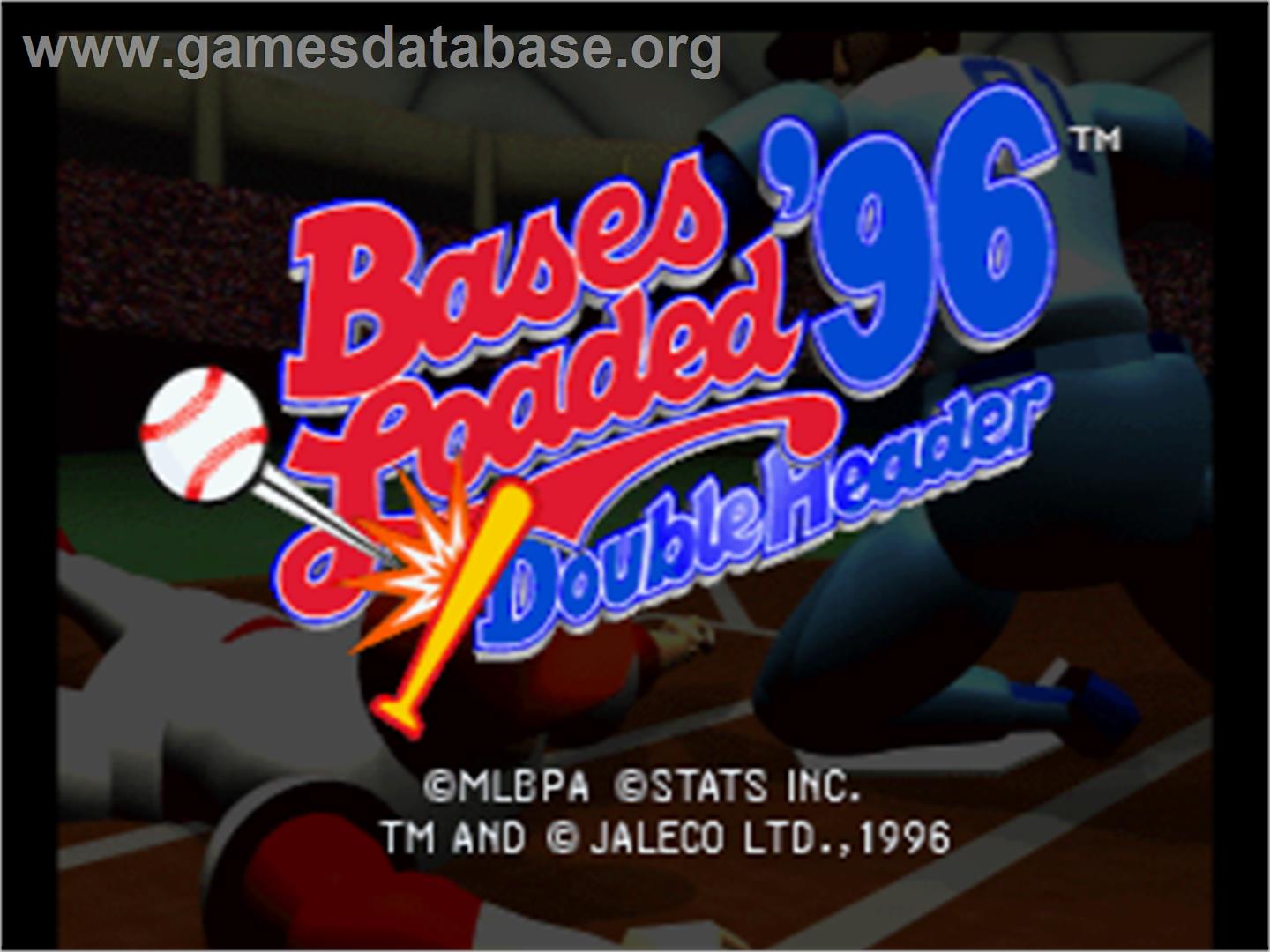 Bases Loaded '96: Double Header - Sega Saturn - Artwork - Title Screen