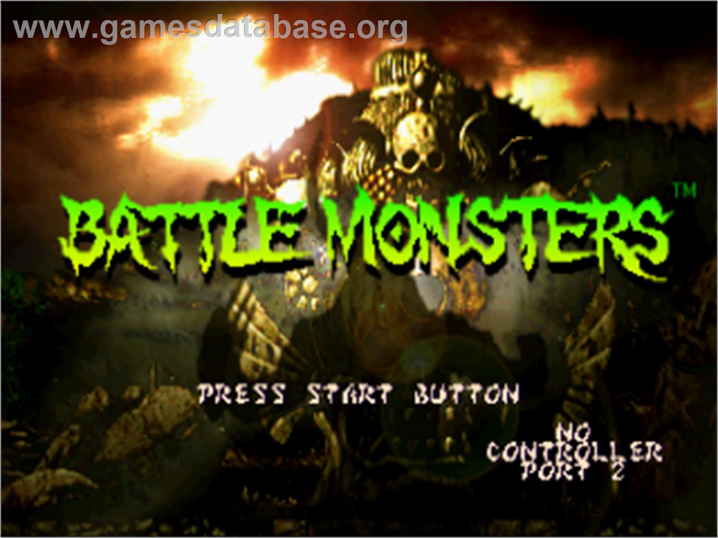 Battle Monsters - Sega Saturn - Artwork - Title Screen