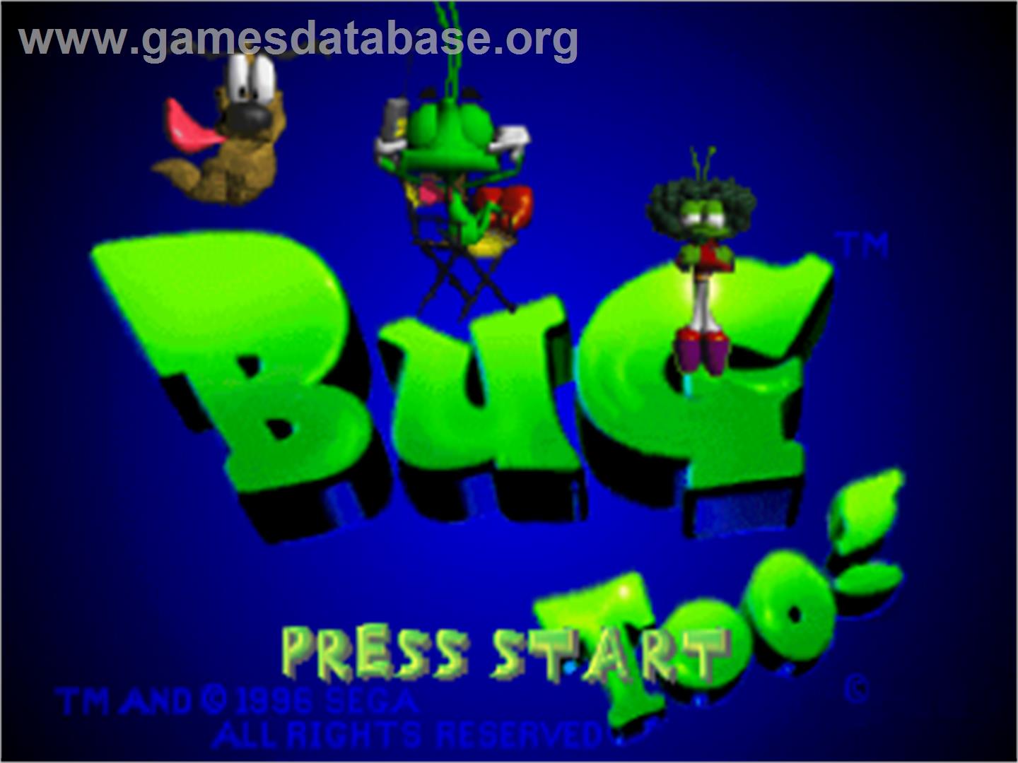 Bug Too - Sega Saturn - Artwork - Title Screen