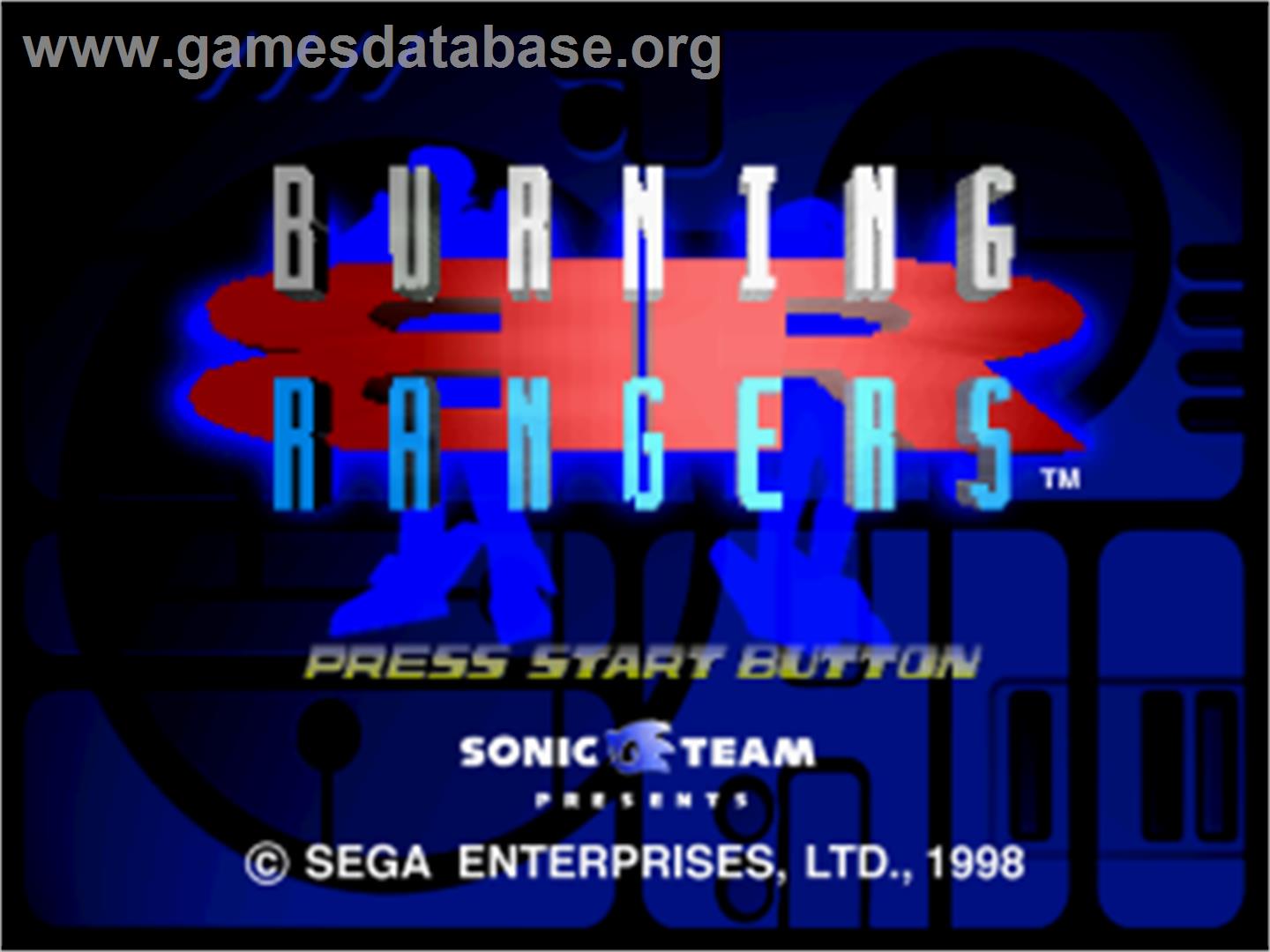 Burning Rangers - Sega Saturn - Artwork - Title Screen