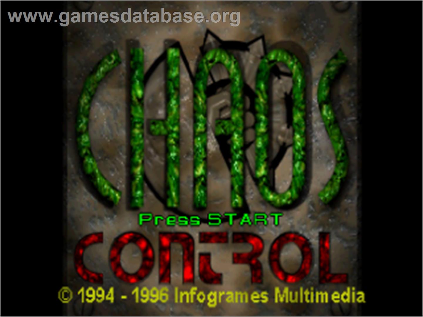 Chaos Control - Sega Saturn - Artwork - Title Screen
