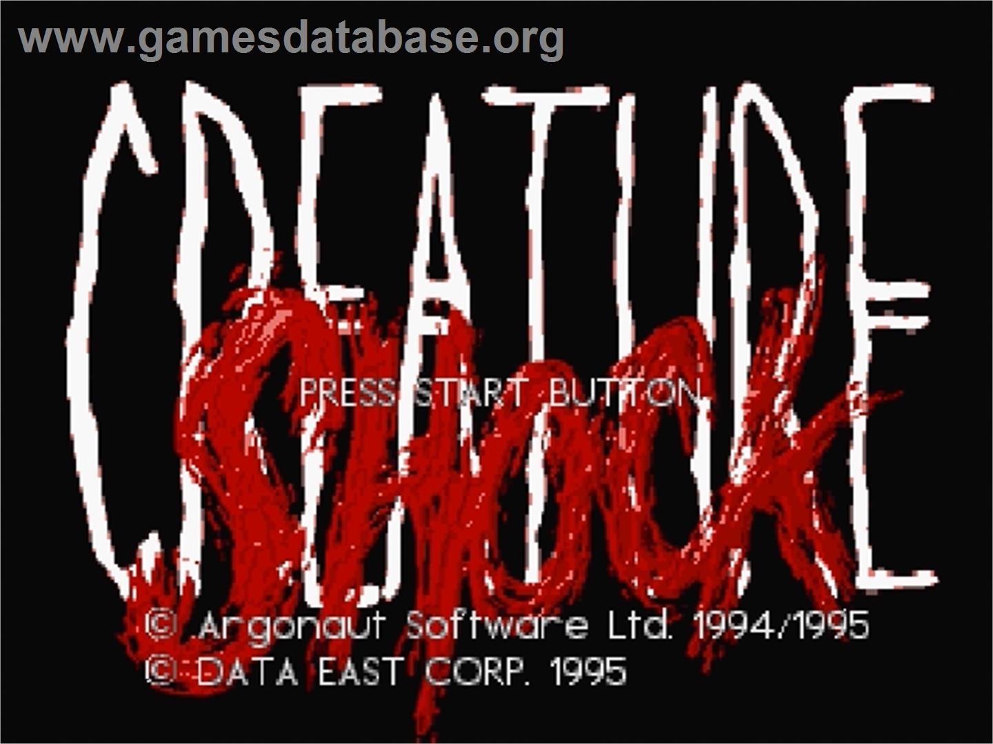 Creature Shock - Sega Saturn - Artwork - Title Screen