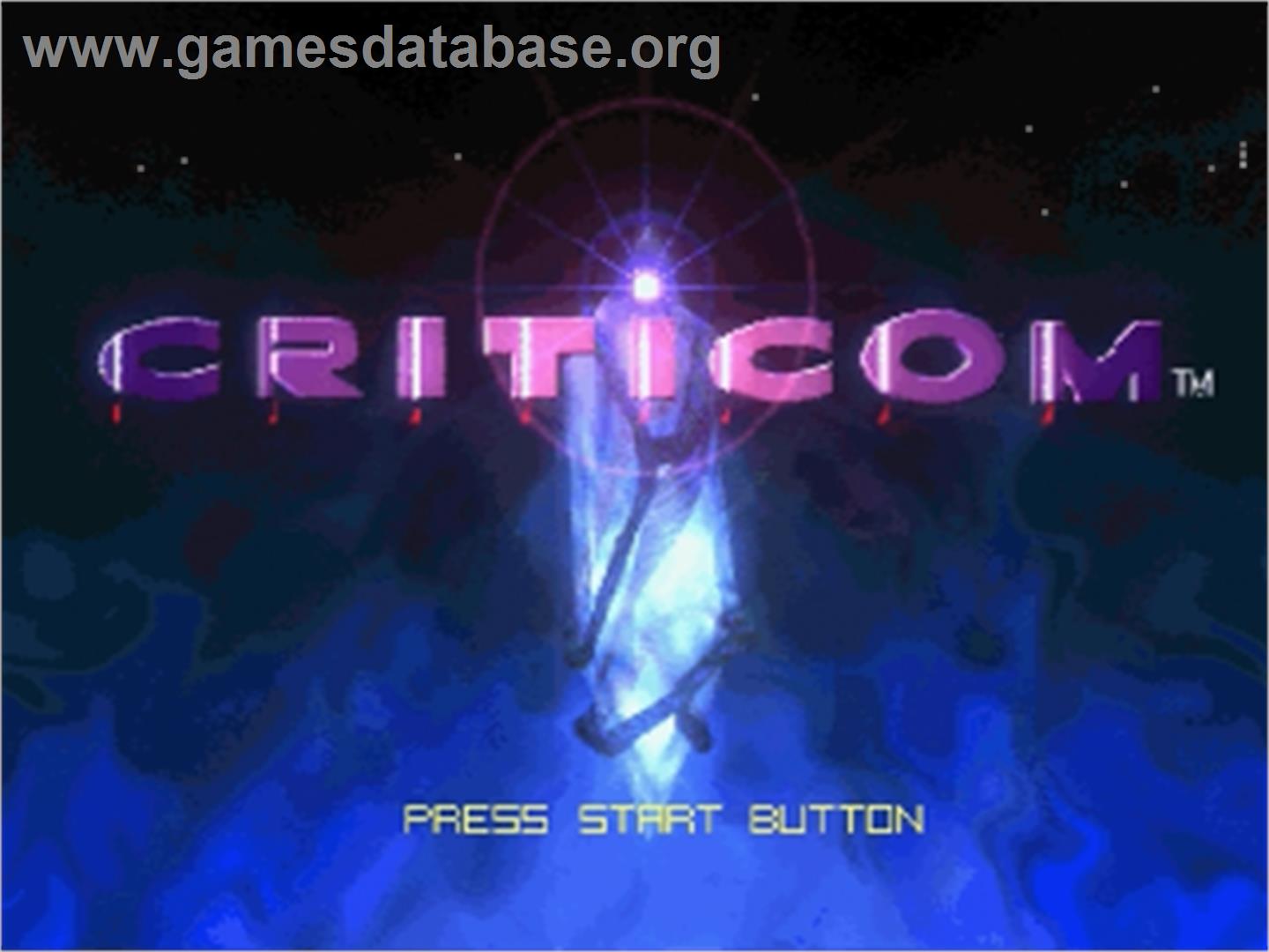 Criticom: The Critical Combat - Sega Saturn - Artwork - Title Screen
