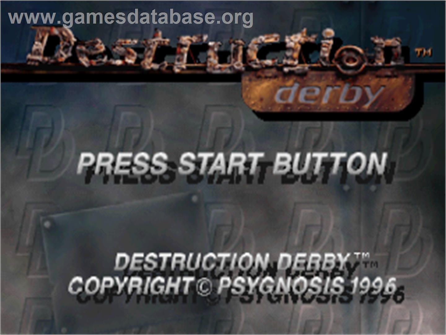 Destruction Derby - Sega Saturn - Artwork - Title Screen