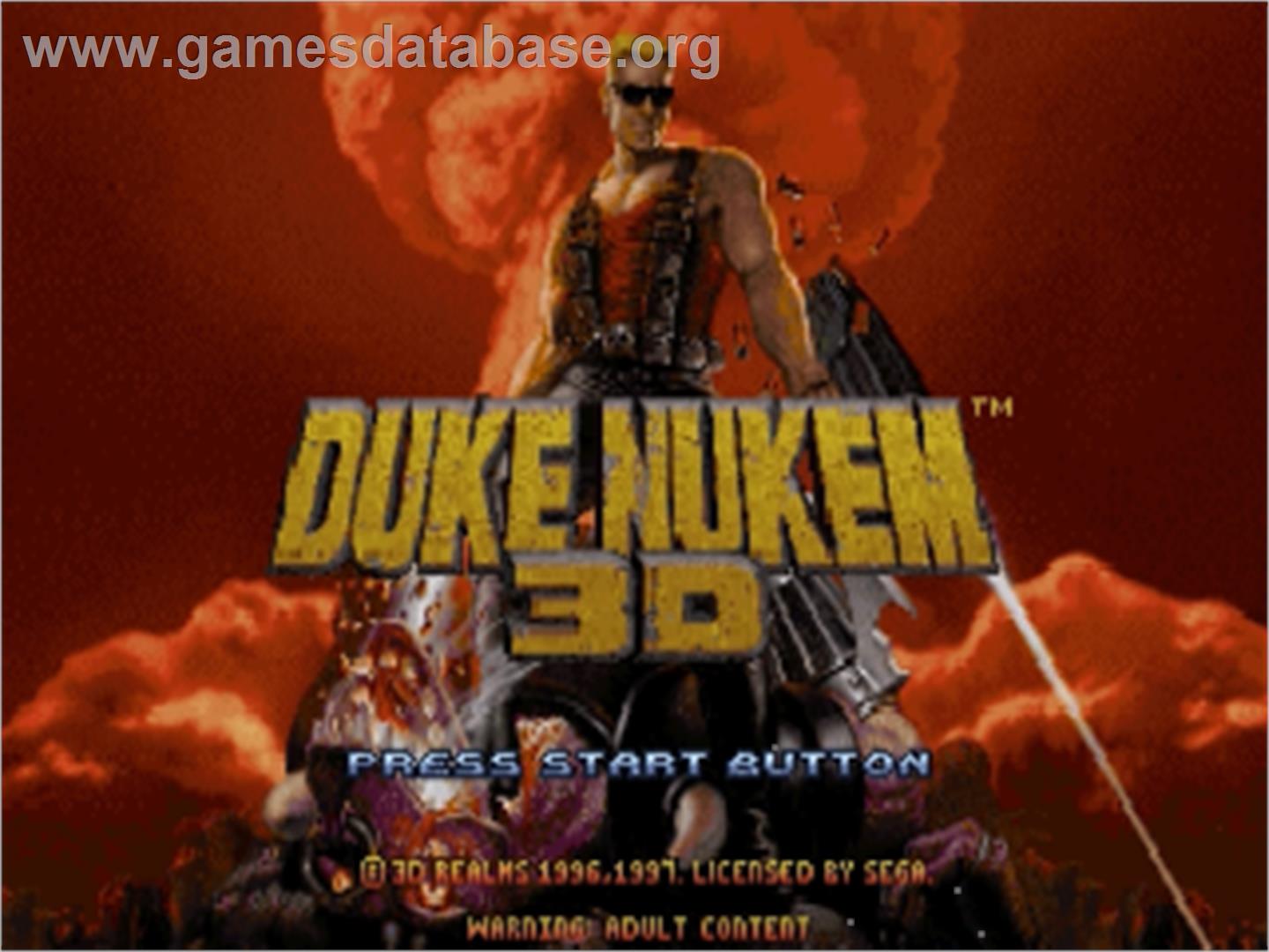 Duke Nukem 3D - Sega Saturn - Artwork - Title Screen