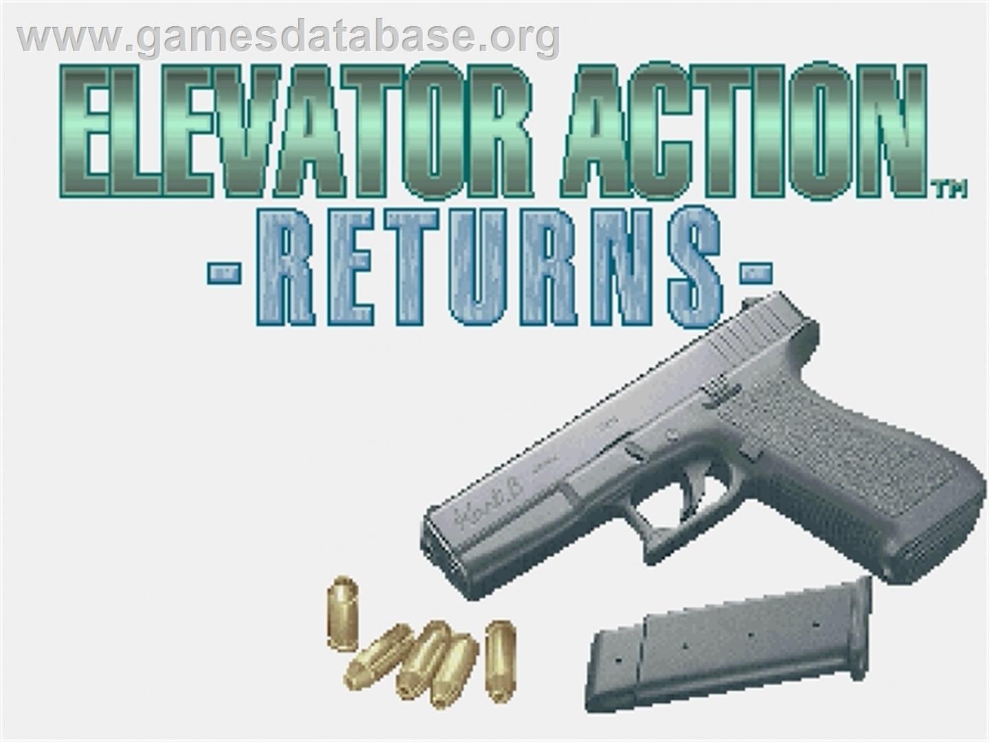 Elevator Action Returns - Sega Saturn - Artwork - Title Screen