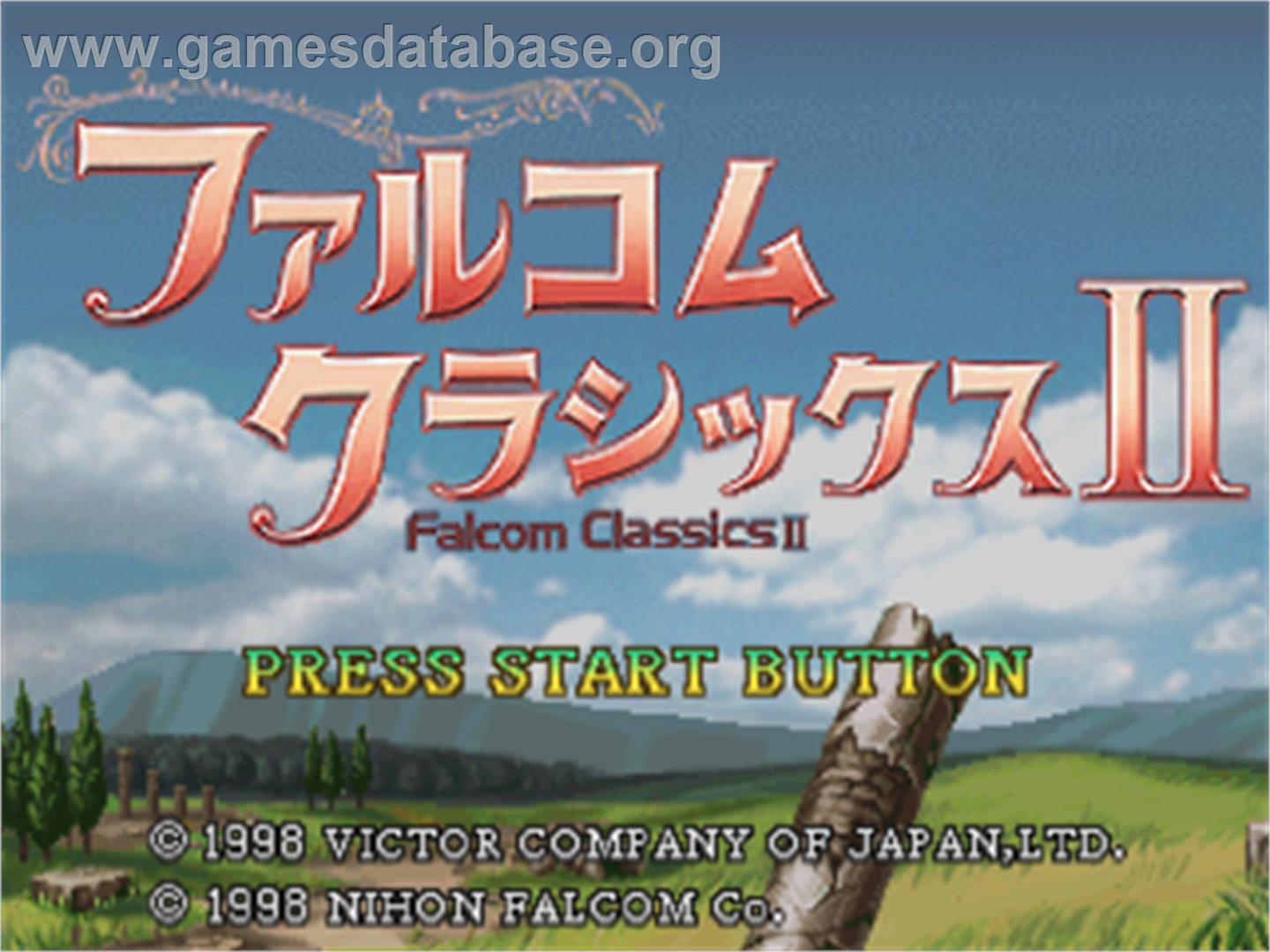 Falcom Classics 2 - Sega Saturn - Artwork - Title Screen