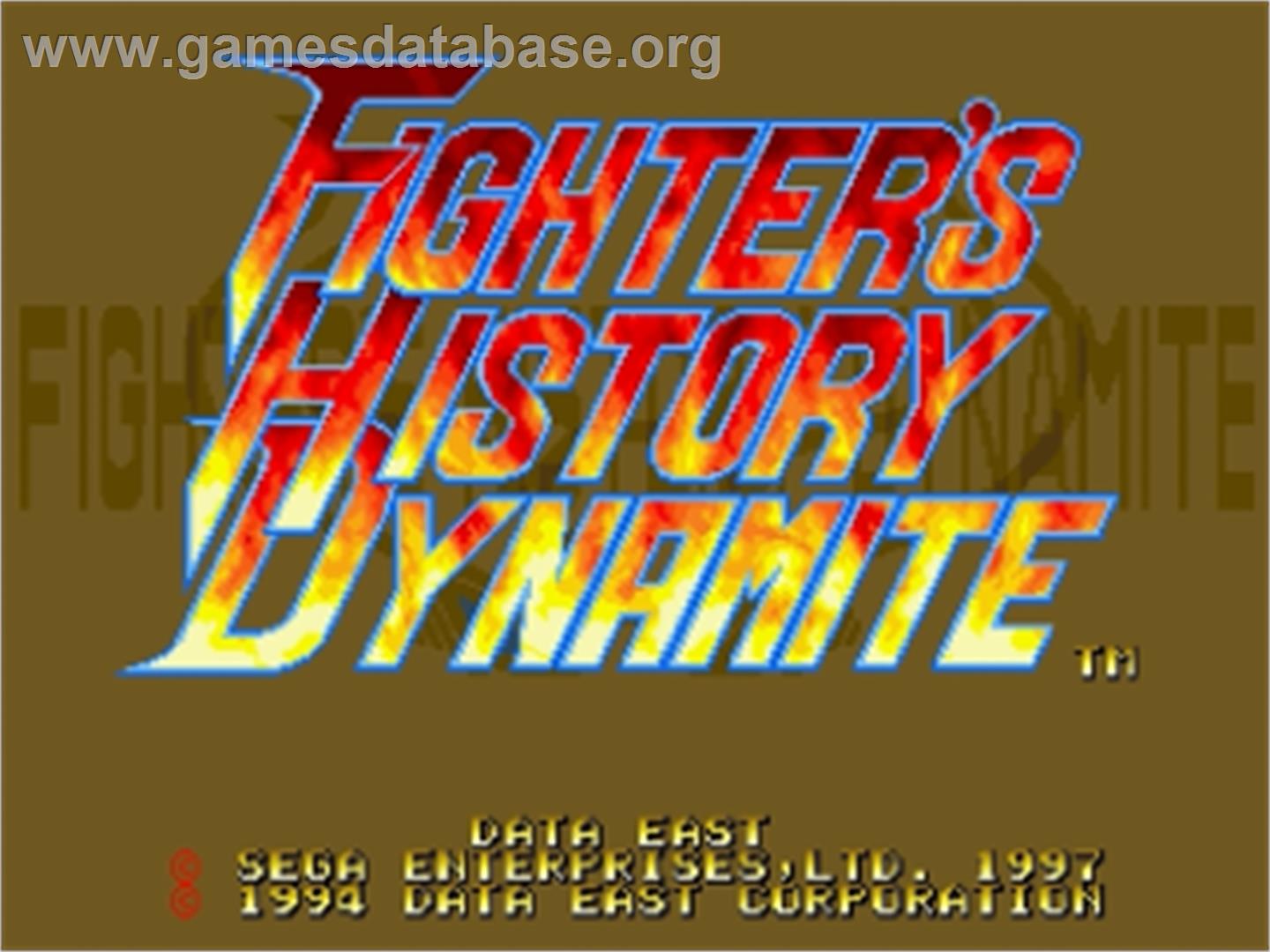 Fighter's History Dynamite - Sega Saturn - Artwork - Title Screen