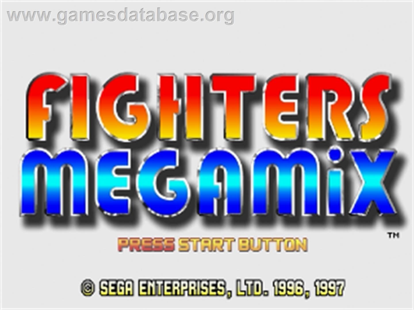 Fighter's Megamix - Sega Saturn - Artwork - Title Screen
