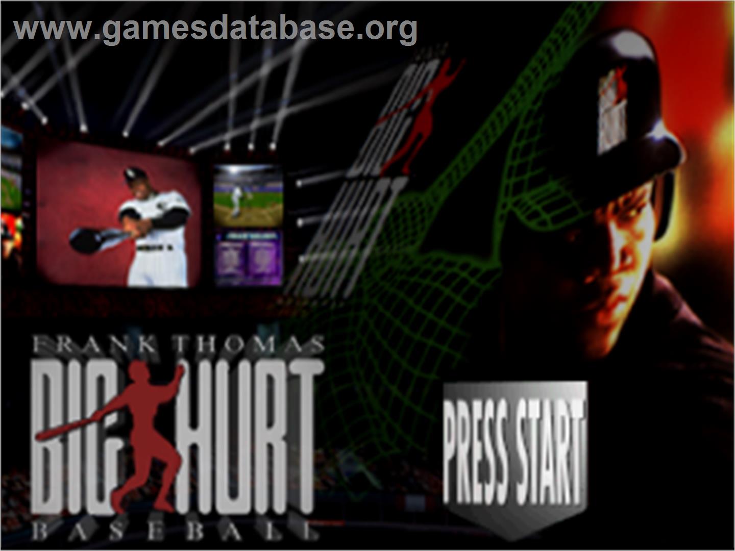 Frank Thomas Big Hurt Baseball - Sega Saturn - Artwork - Title Screen