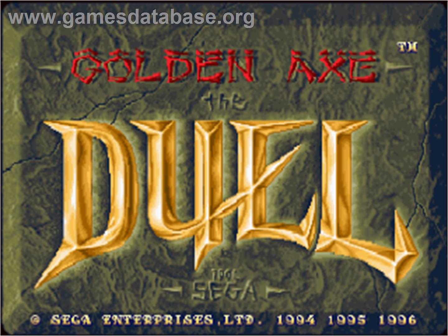 Golden Axe - The Duel - Sega Saturn - Artwork - Title Screen