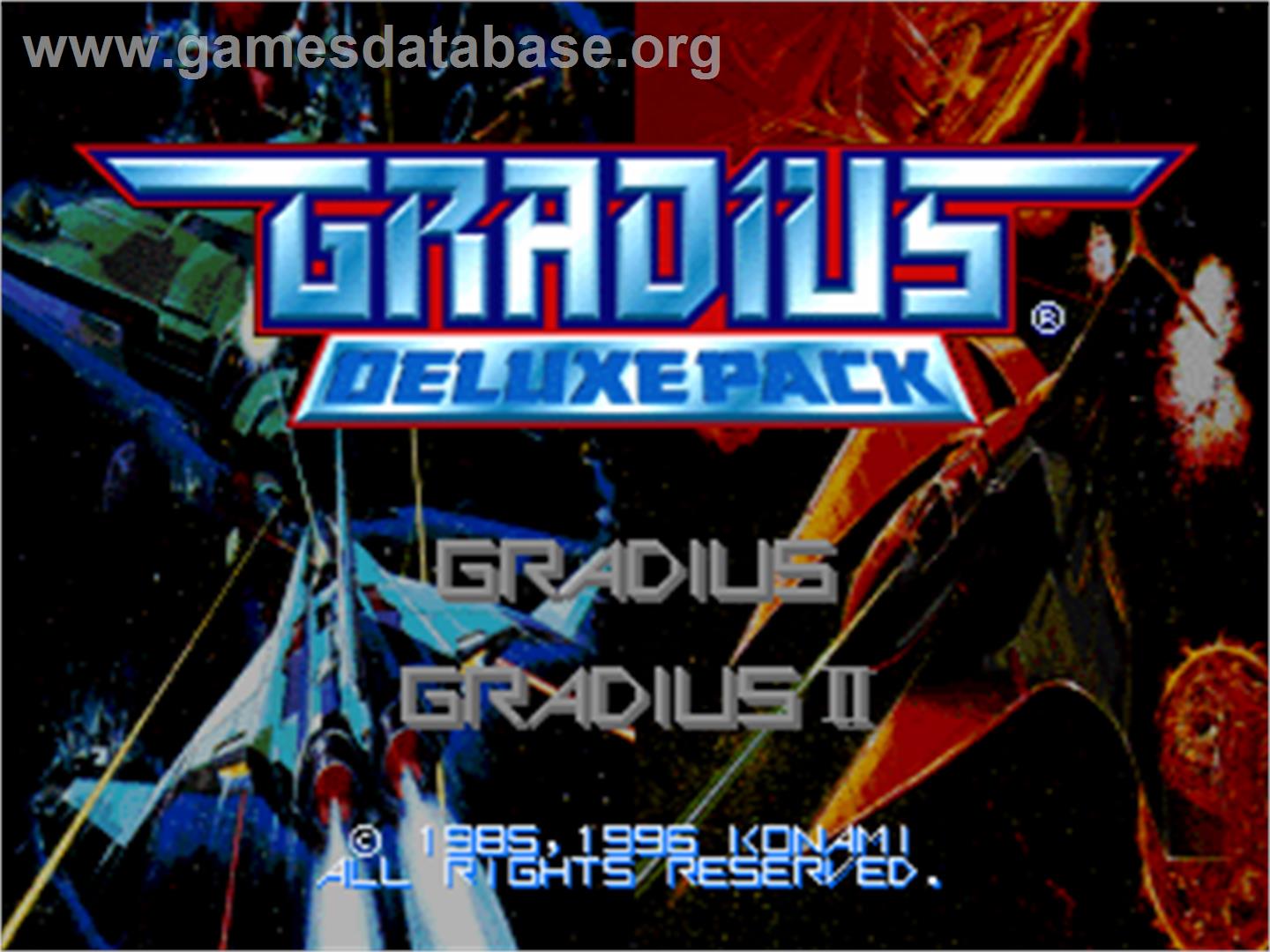 Gradius Deluxe Pack - Sega Saturn - Artwork - Title Screen