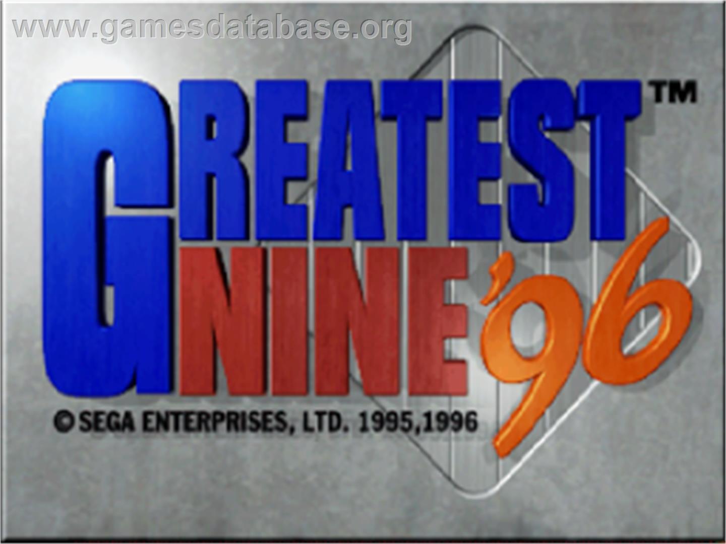 Greatest Nine '96 - Sega Saturn - Artwork - Title Screen
