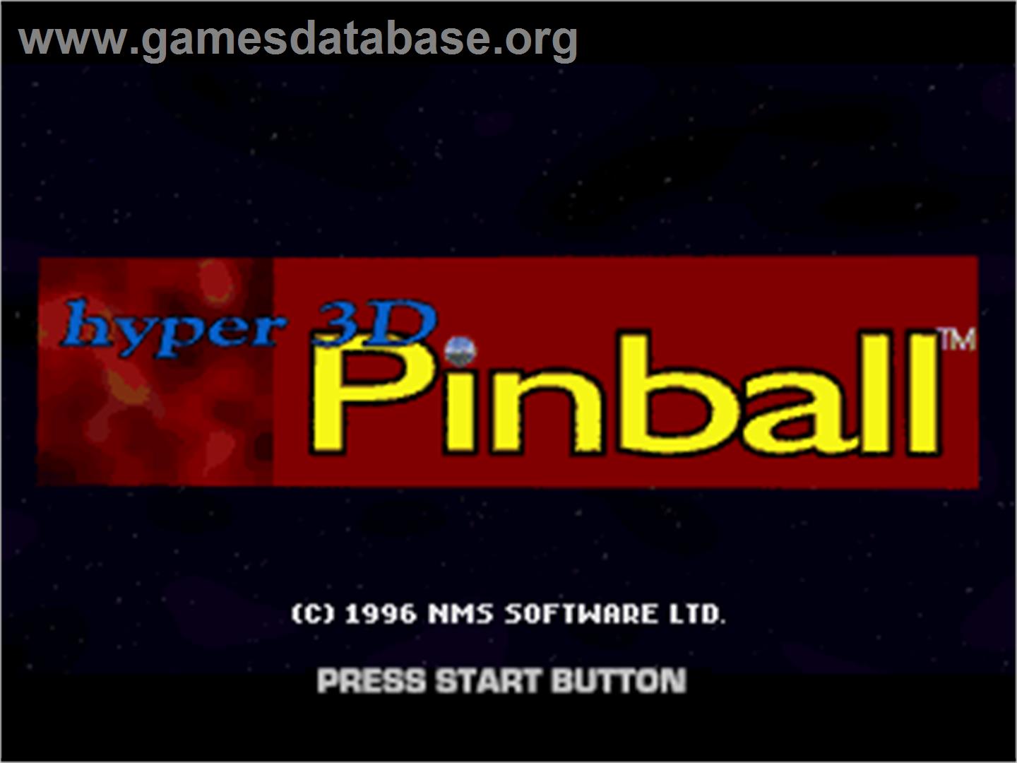 Hyper 3-D Pinball - Sega Saturn - Artwork - Title Screen