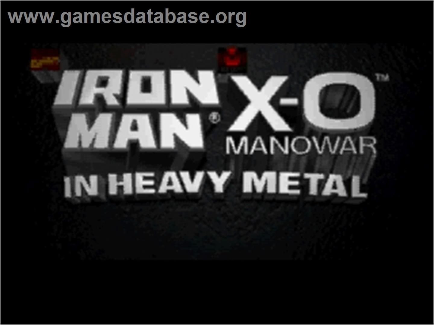 Iron Man / X-O Manowar in Heavy Metal - Sega Saturn - Artwork - Title Screen