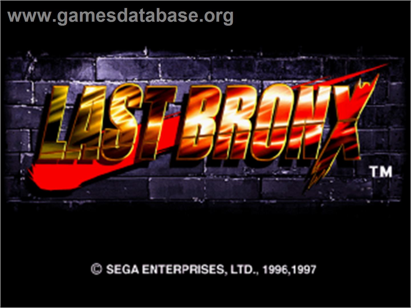 Last Bronx - Sega Saturn - Artwork - Title Screen