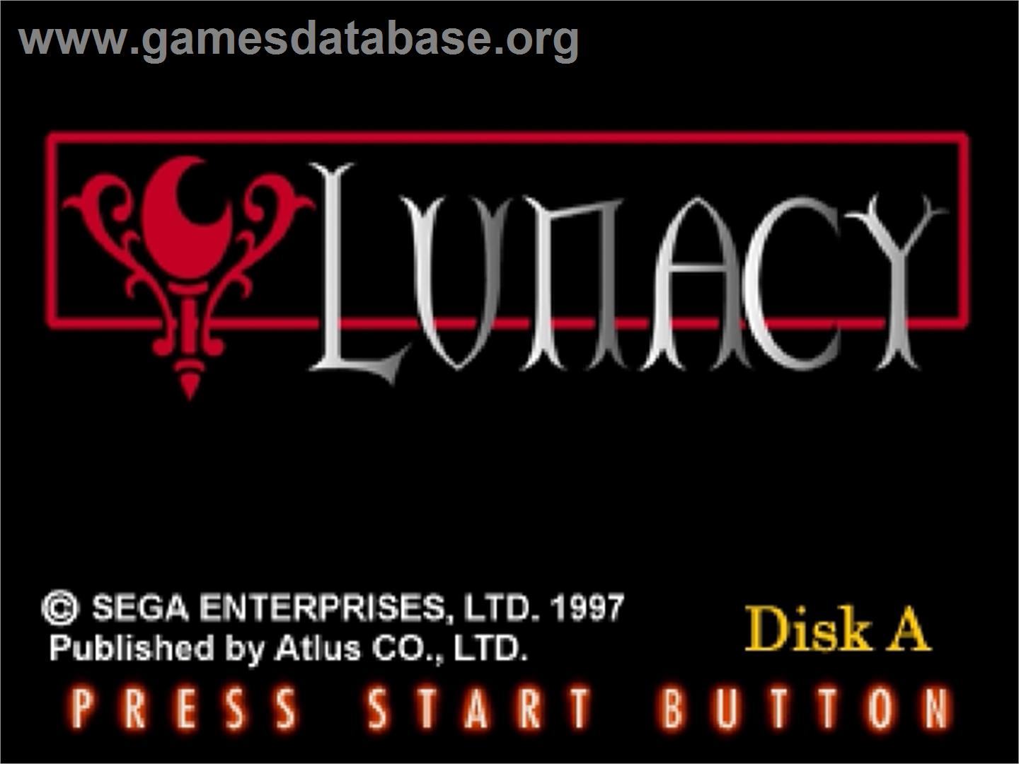 Lunacy - Sega Saturn - Artwork - Title Screen