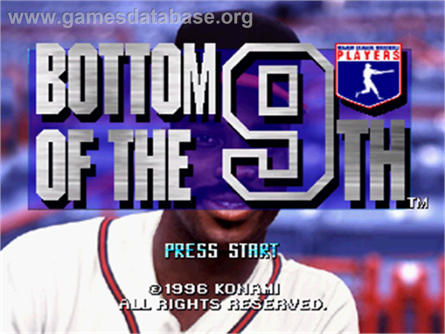 MLBPA: Bottom of the 9th - Sega Saturn - Artwork - Title Screen