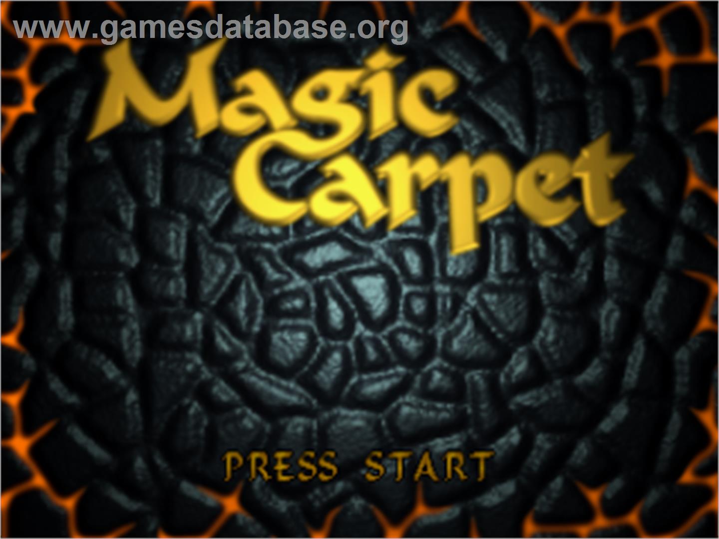 Magic Carpet - Sega Saturn - Artwork - Title Screen