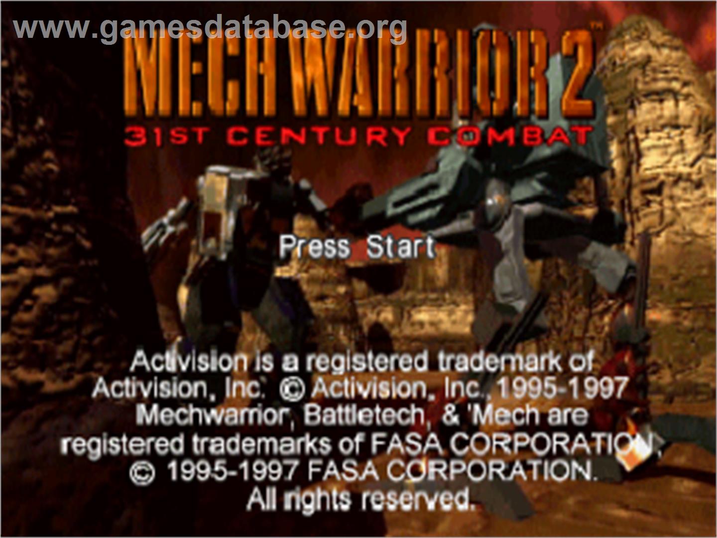 MechWarrior 2: 31st Century Combat - Sega Saturn - Artwork - Title Screen