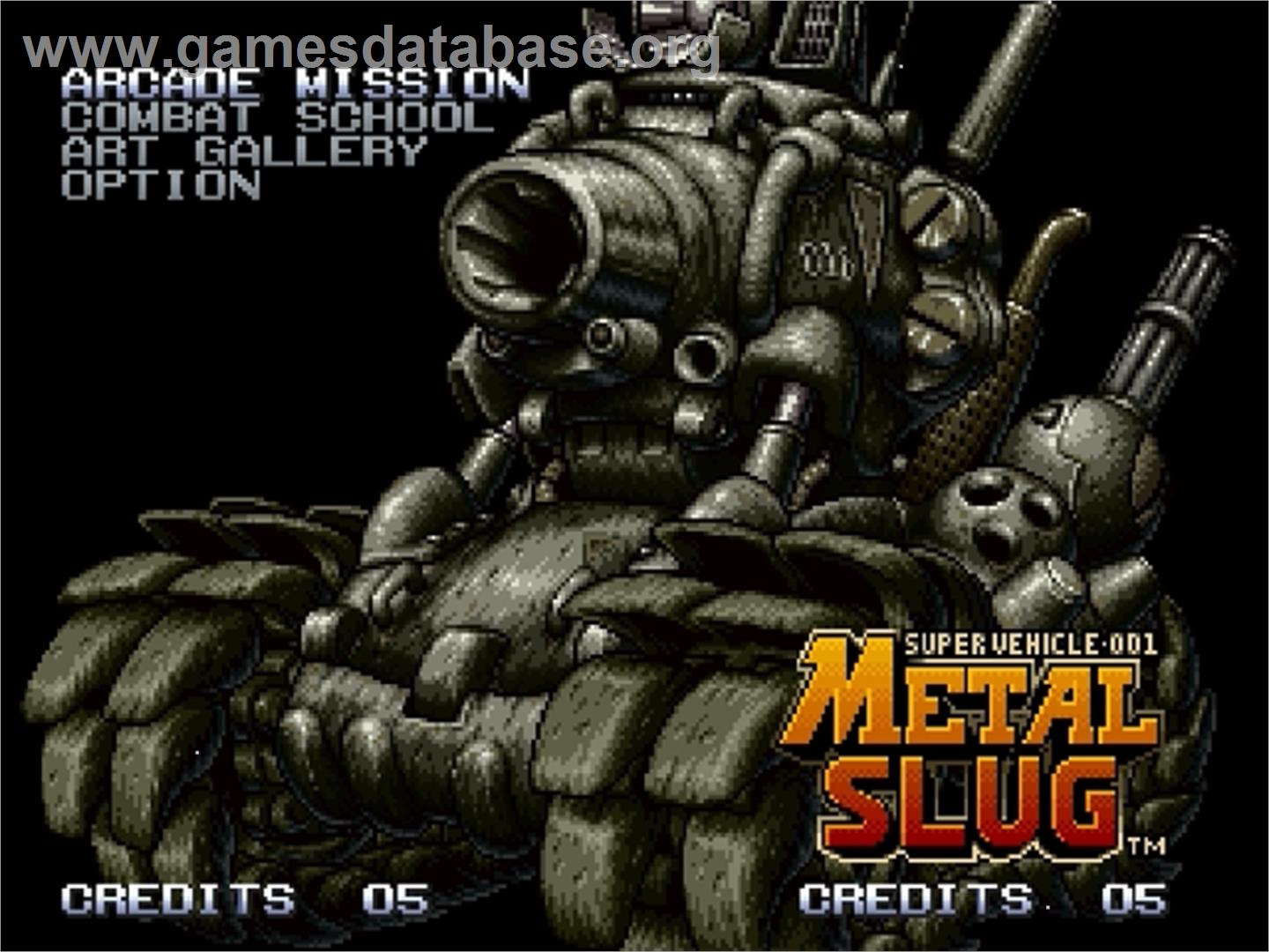 Metal Slug - Super Vehicle-001 - Sega Saturn - Artwork - Title Screen