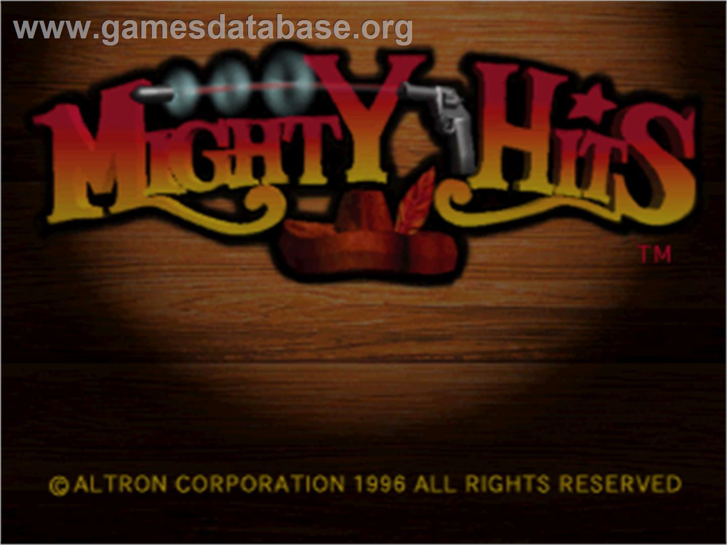 Mighty Hits - Sega Saturn - Artwork - Title Screen