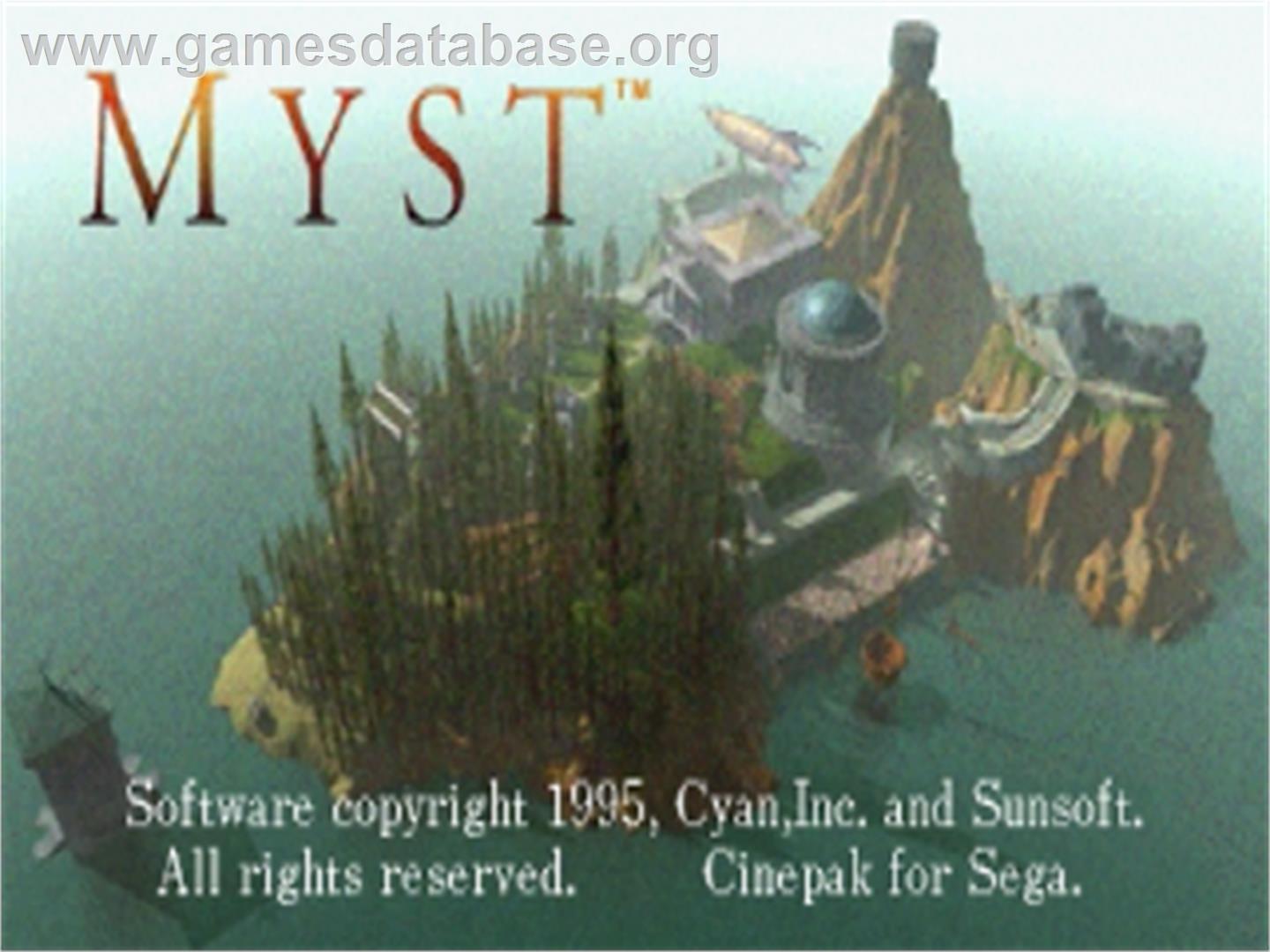 Myst - Sega Saturn - Artwork - Title Screen