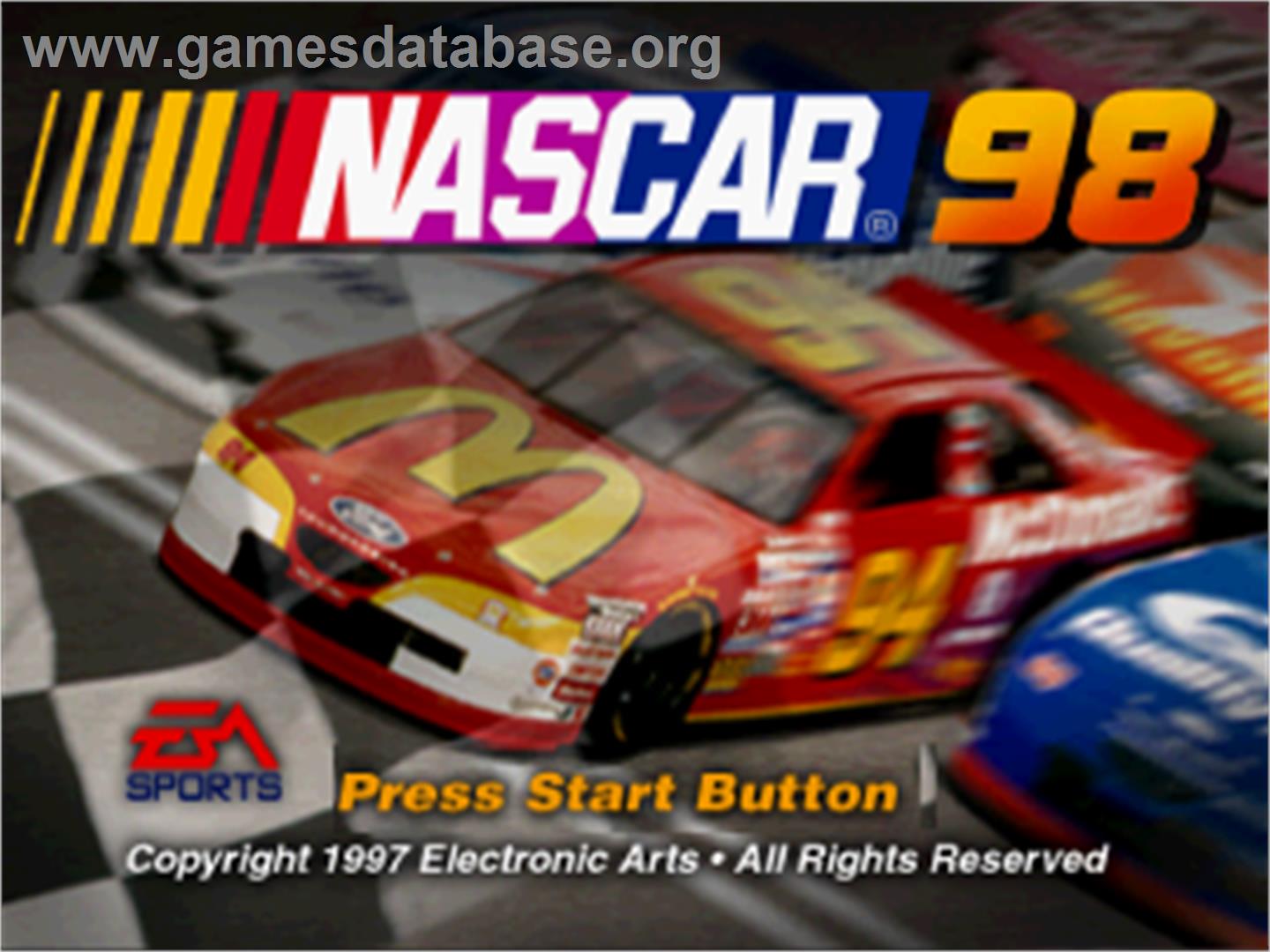 NASCAR 98 - Sega Saturn - Artwork - Title Screen
