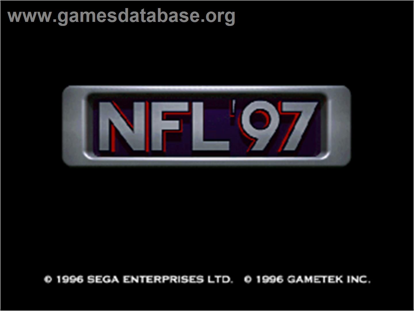 NFL '97 - Sega Saturn - Artwork - Title Screen