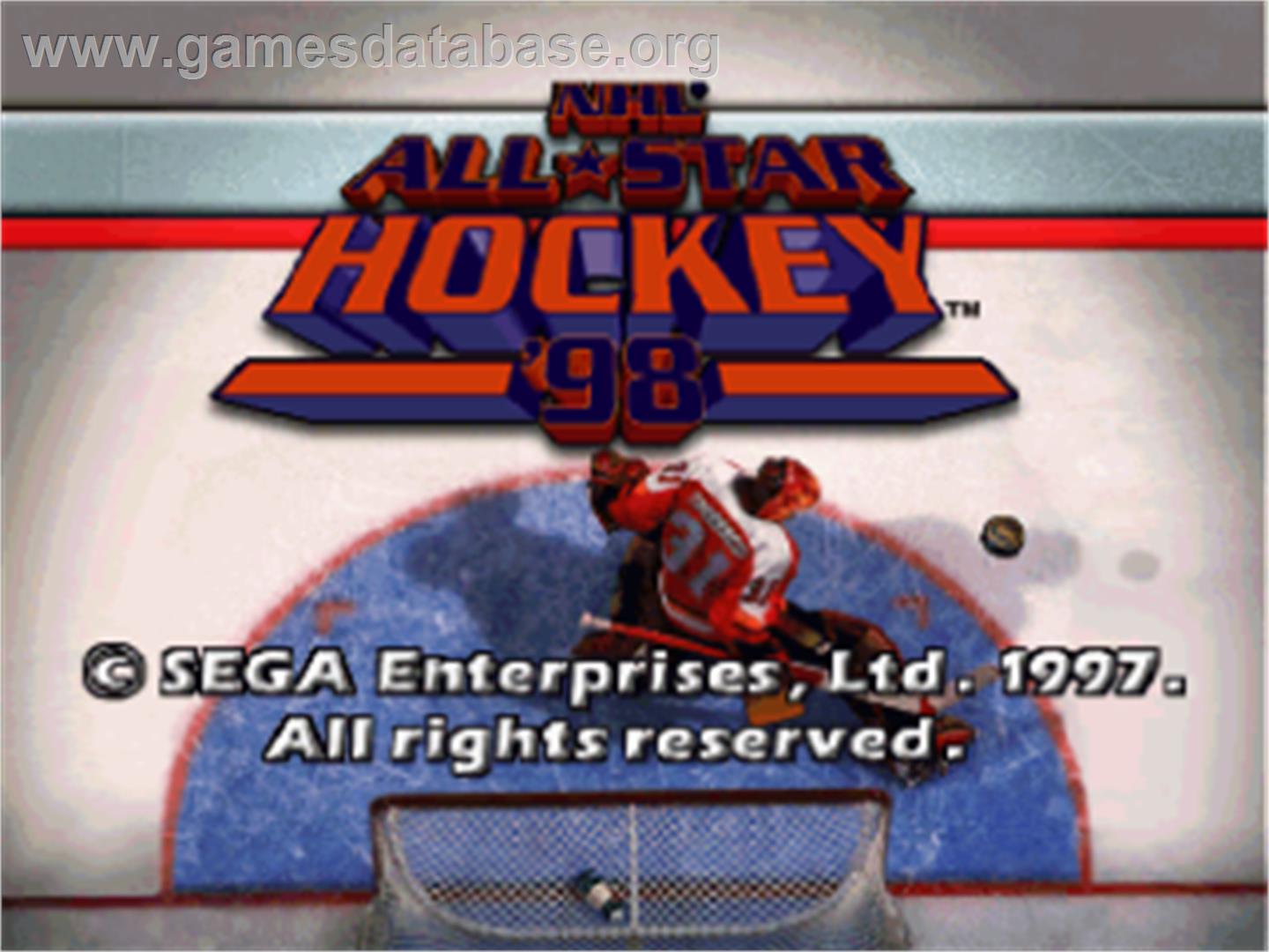 NHL All-Star Hockey '98 - Sega Saturn - Artwork - Title Screen