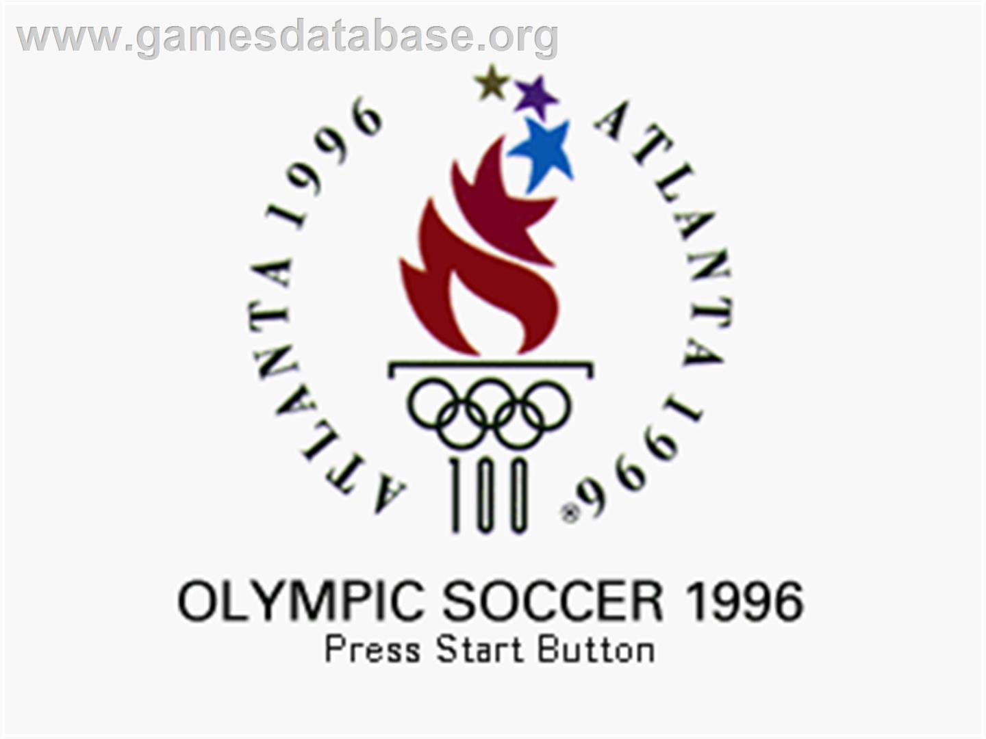 Olympic Soccer - Sega Saturn - Artwork - Title Screen