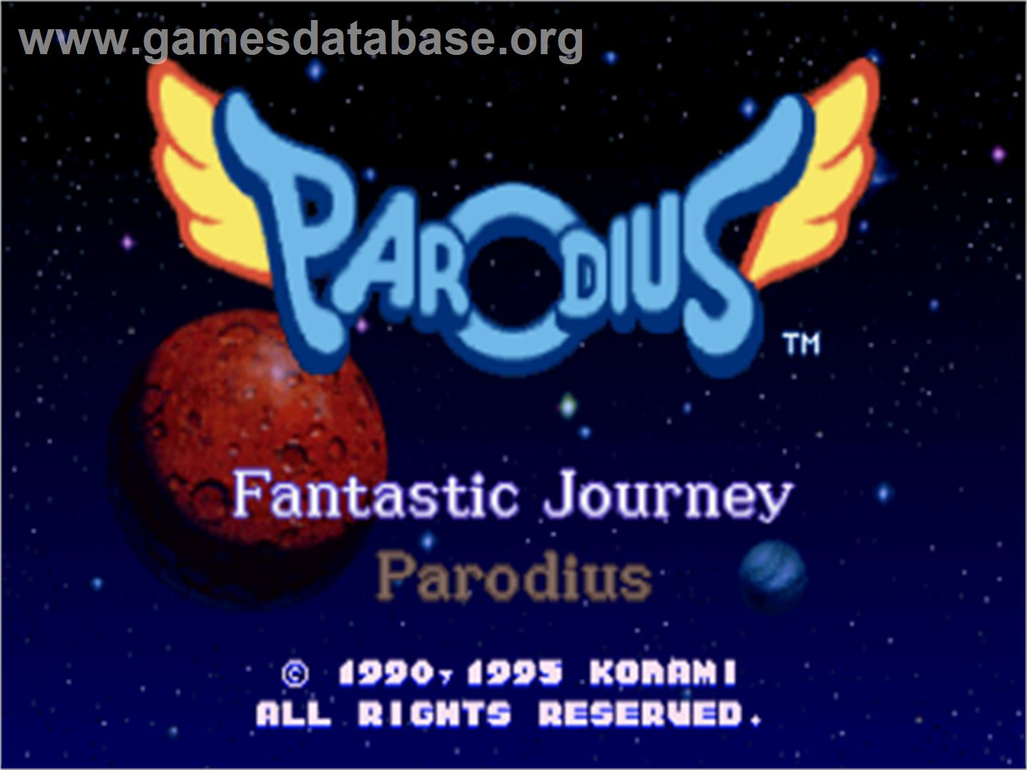 Parodius - Sega Saturn - Artwork - Title Screen