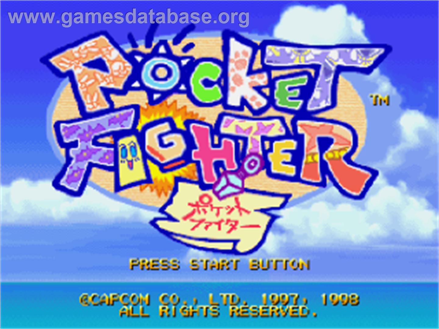 Pocket Fighter - Sega Saturn - Artwork - Title Screen