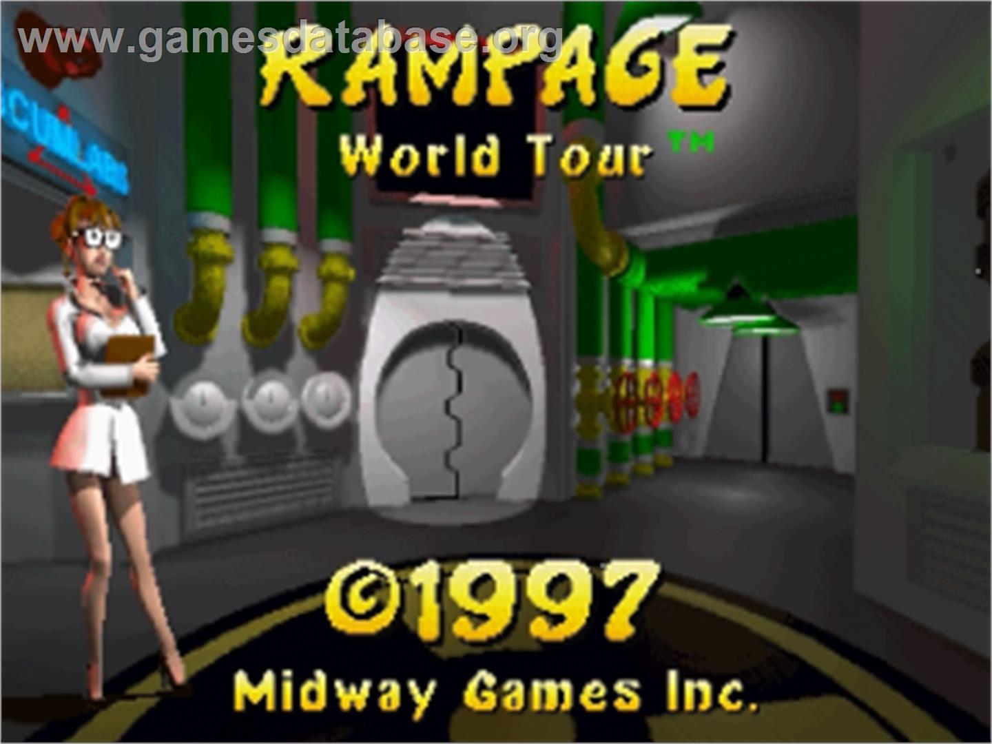 Rampage: World Tour - Sega Saturn - Artwork - Title Screen