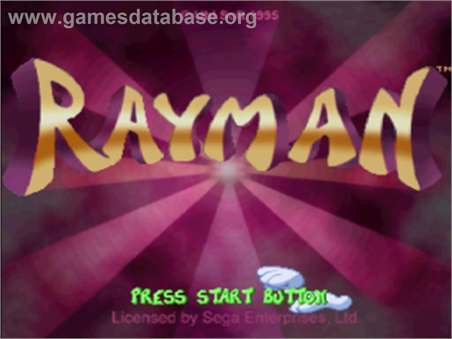 Rayman - Sega Saturn - Artwork - Title Screen