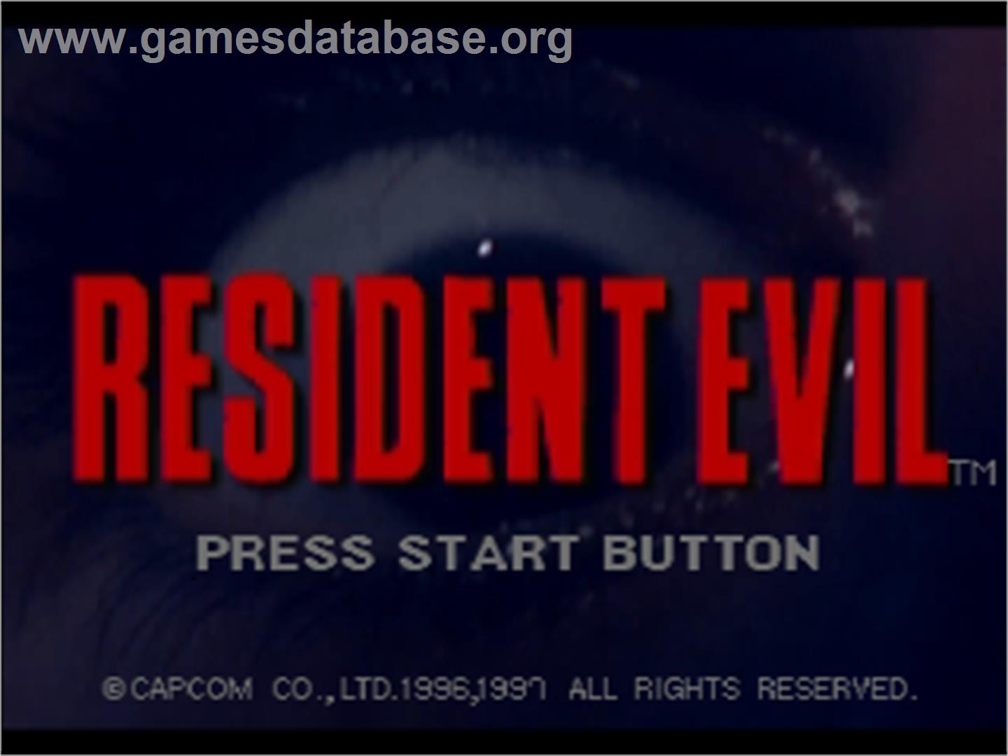 Resident Evil - Sega Saturn - Artwork - Title Screen