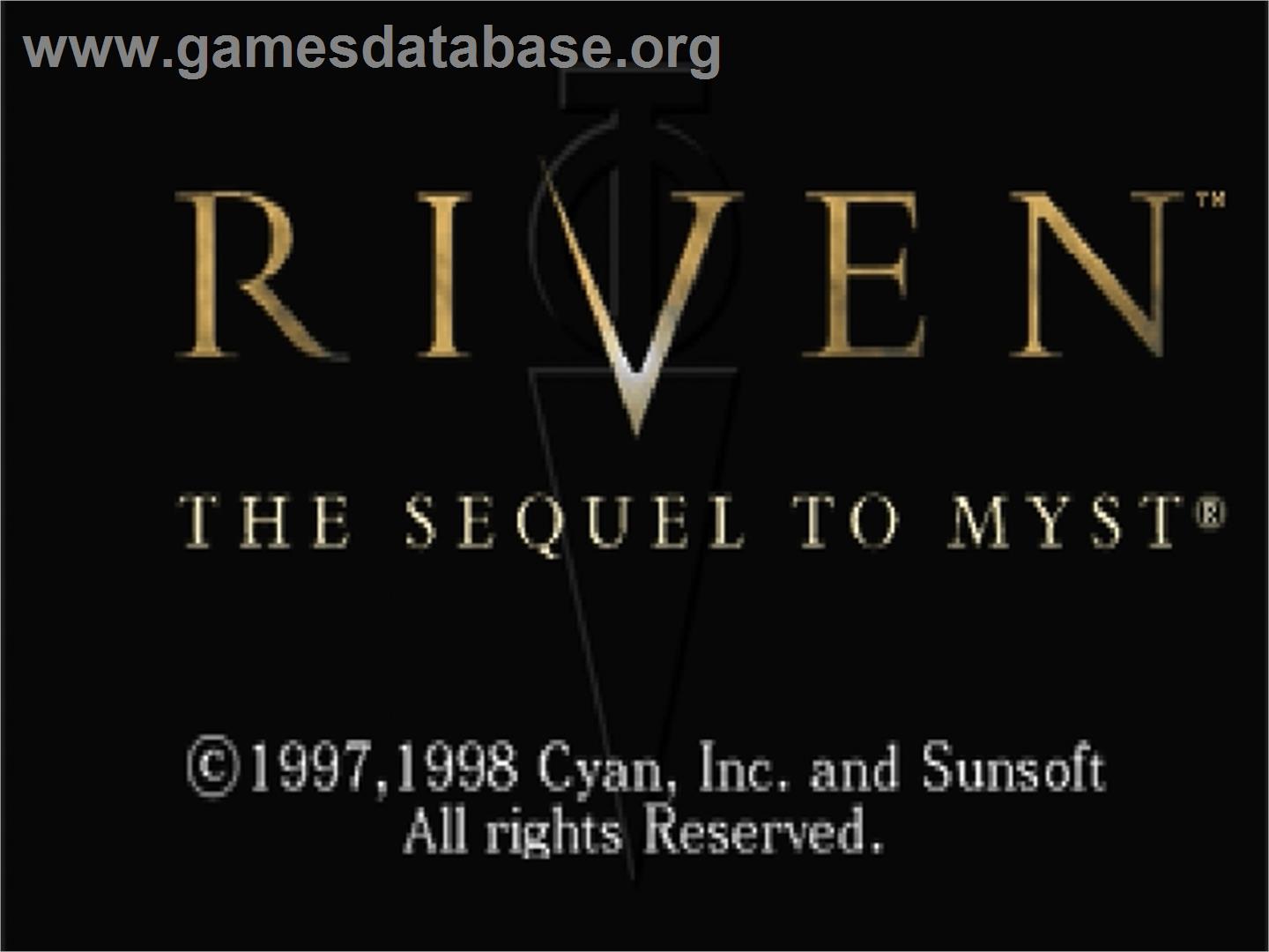 Riven: The Sequel to Myst - Sega Saturn - Artwork - Title Screen