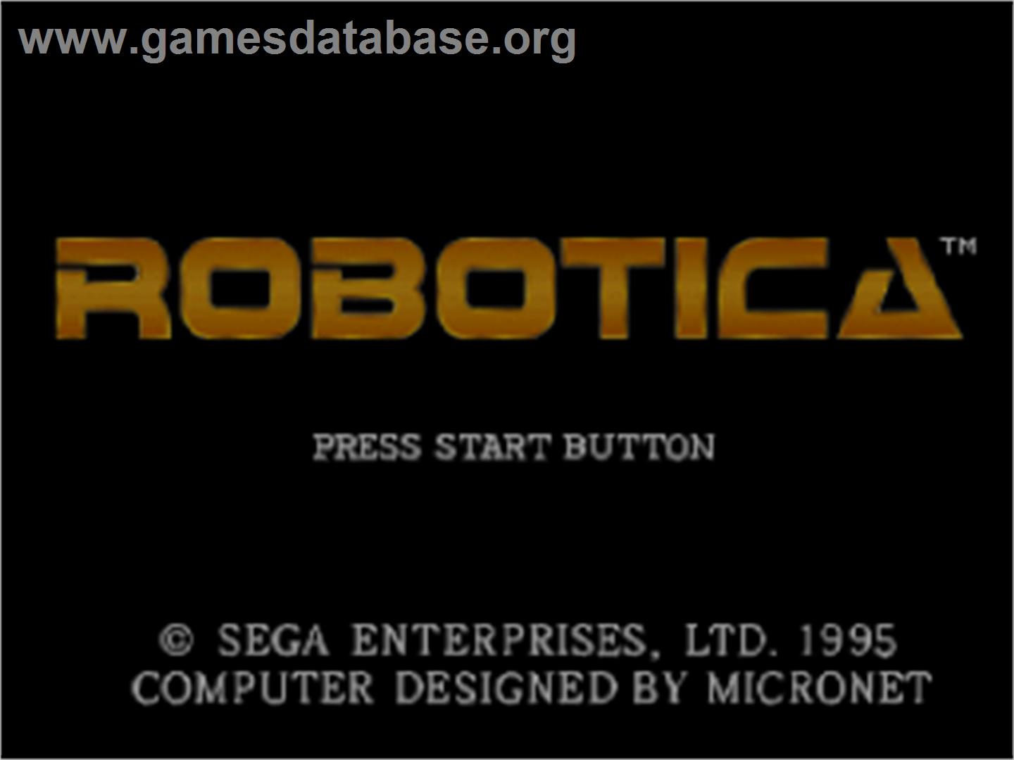 Robotica: Cybernation Revolt - Sega Saturn - Artwork - Title Screen