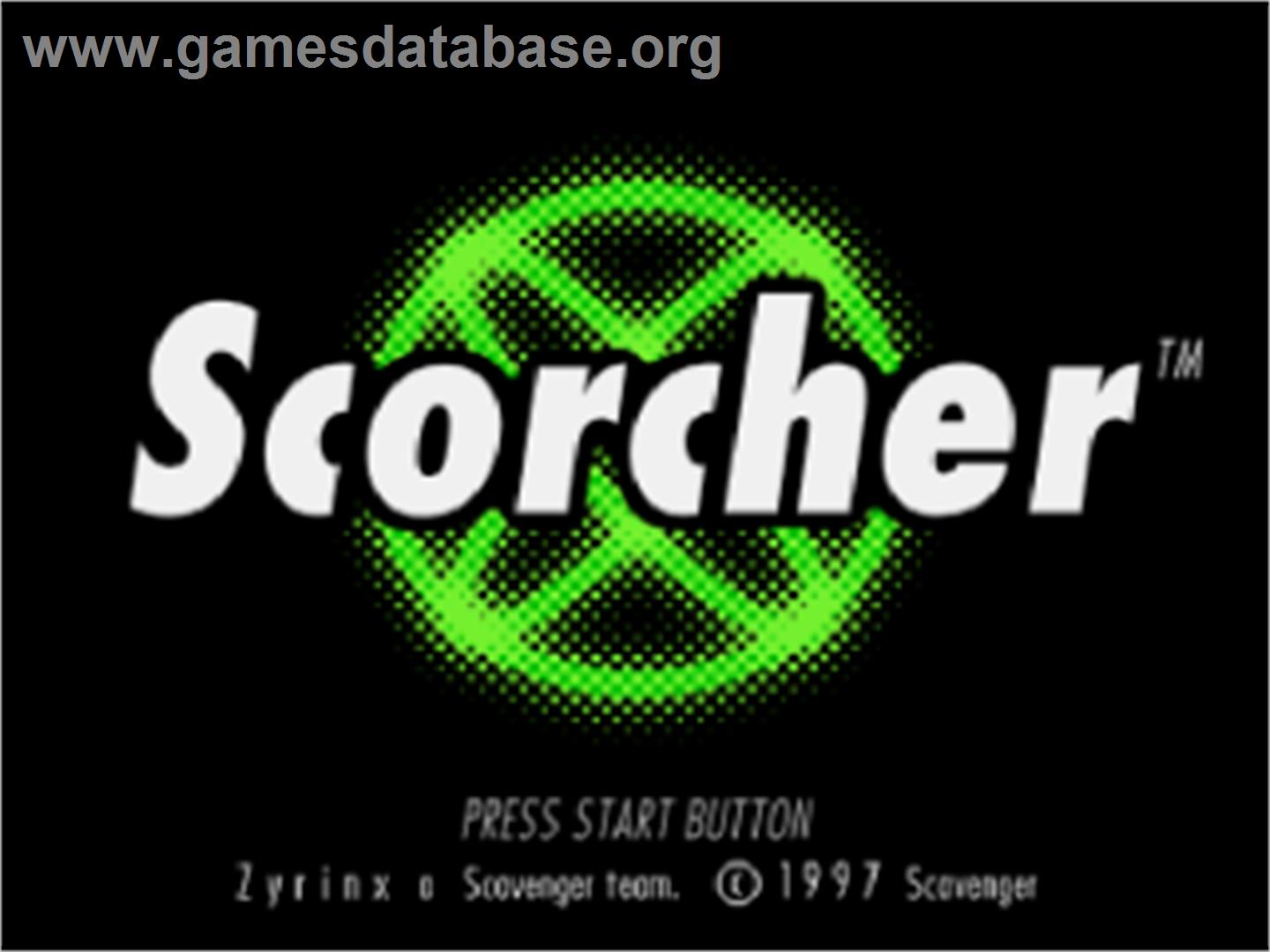 Scorcher - Sega Saturn - Artwork - Title Screen